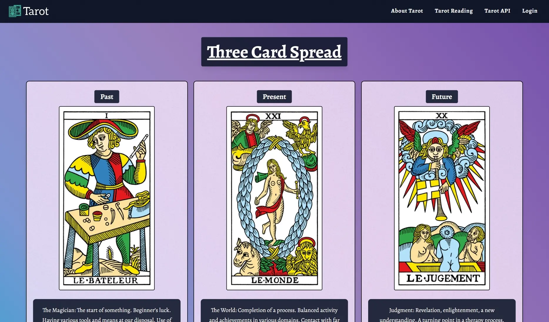 tarot de marseilles api